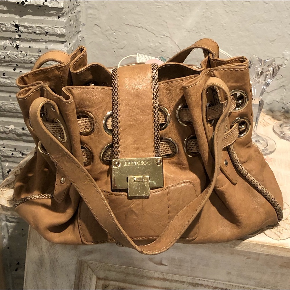 Jimmy Choo Brown Leather Ramona Bag - Picture 1 of 9